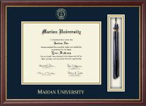 Marian University in Wisconsin diploma frame - Tassel & Cord Diploma Frame in Newport
