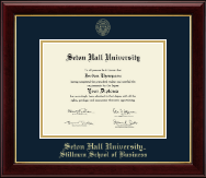 Seton Hall University diploma frame - Gold Embossed Diploma Frame in Gallery