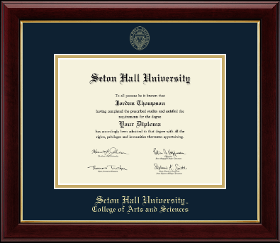 Seton Hall University diploma frame - Gold Embossed Diploma Frame in Gallery
