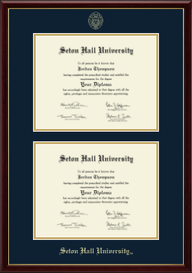 Seton Hall University diploma frame - Double Diploma Frame in Galleria