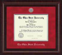 The Ohio State University Diploma Frame - Presidential Silver Engraved Diploma Frame in Premier