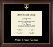 Saint Joseph College in Connecticut Gold Embossed Diploma Frame in Studio Gold