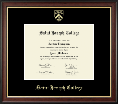 Saint Joseph College in Connecticut diploma frame - Gold Embossed Diploma Frame in Studio Gold