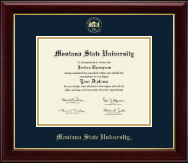 Montana State University Bozeman Gold Embossed Diploma Frame in Gallery