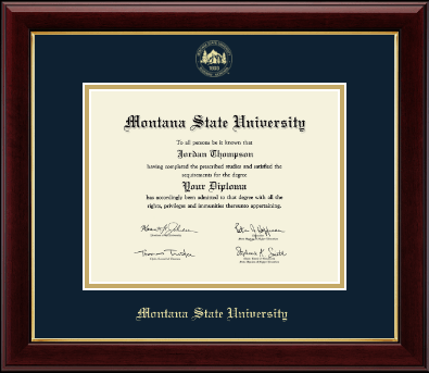 Montana State University Bozeman diploma frame - Gold Embossed Diploma Frame in Gallery