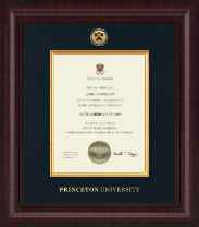 Princeton University Presidential Gold Engraved Certificate Frame in Premier
