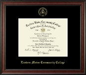 Eastern Maine Community College Gold Embossed Diploma Frame in Studio