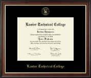 Lanier Technical College Gold Embossed Diploma Frame in Studio Gold