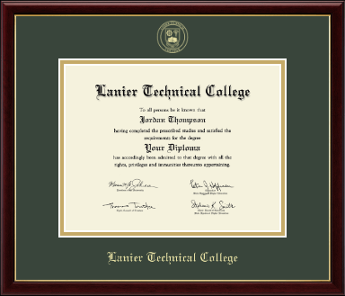 Lanier Technical College diploma frame - Gold Embossed Diploma Frame in Galleria