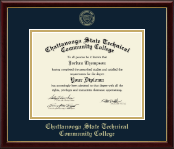 Chattanooga State Technical Community College Gold Embossed Diploma Frame in Galleria
