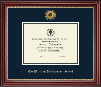 The Williston Northampton School diploma frame - Gold Engraved Diploma Frame in Kensington Gold