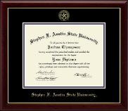 Stephen F. Austin State University diploma frame - Gold Embossed Diploma Frame in Gallery