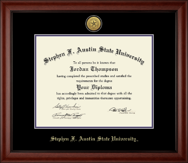 Stephen F. Austin State University diploma frame - Gold Engraved Medallion Diploma Frame in Cambridge