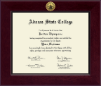 Adams State College Century Gold Engraved Diploma Frame in Cordova
