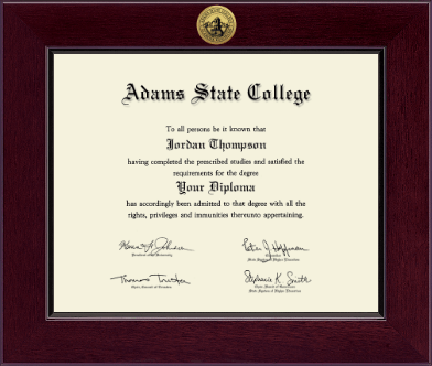 Adams State College diploma frame - Century Gold Engraved Diploma Frame in Cordova