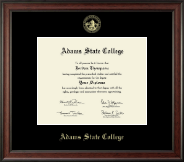 Adams State College Gold Embossed Diploma Frame in Studio
