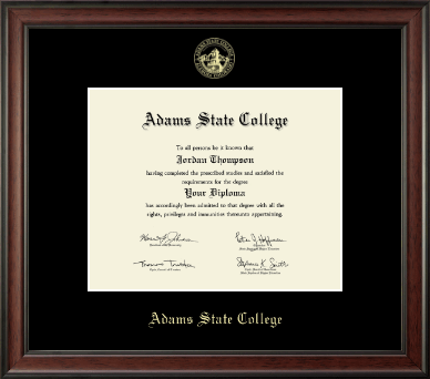 Adams State College diploma frame - Gold Embossed Diploma Frame in Studio