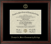 Nashville State Community College Gold Embossed Diploma Frame in Studio