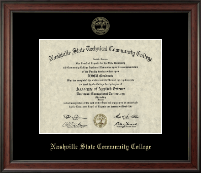 Nashville State Community College diploma frame - Gold Embossed Diploma Frame in Studio