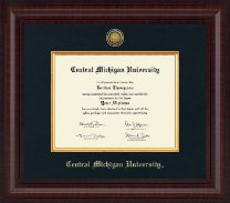 Central Michigan University diploma frame - Presidential Gold Engraved Diploma Frame in Premier