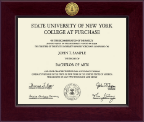 Purchase College diploma frame - Century Gold Engraved Diploma Frame in Cordova
