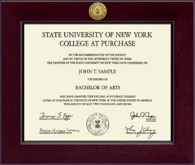 Purchase College diploma frame - Century Gold Engraved Diploma Frame in Cordova