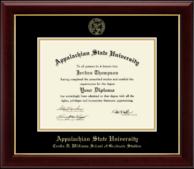 Appalachian State University diploma frame - Gold Embossed Diploma Frame in Gallery