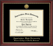 Appalachian State University Gold Engraved Medallion Diploma Frame in Kensington Gold