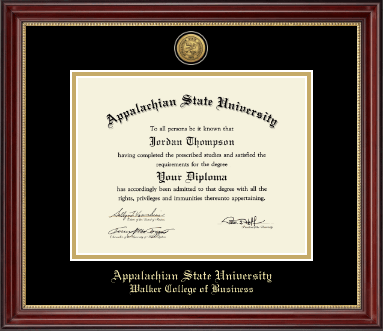 Appalachian State University diploma frame - Gold Engraved Medallion Diploma Frame in Kensington Gold