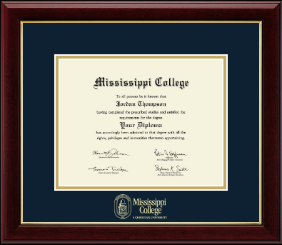 Mississippi College diploma frame - Gold Embossed Diploma Frame in Gallery