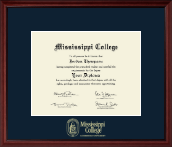 Mississippi College Gold Embossed Diploma Frame in Camby