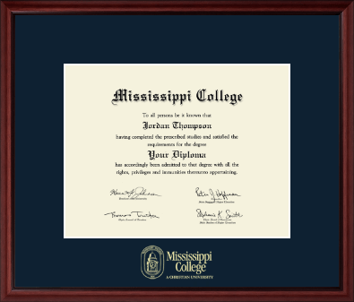 Mississippi College diploma frame - Gold Embossed Diploma Frame in Camby