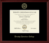 Trinity Christian College diploma frame - Gold Embossed Diploma Frame in Camby