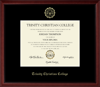 Trinity Christian College diploma frame - Gold Embossed Diploma Frame in Camby