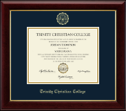 Trinity Christian College diploma frame - Gold Embossed Diploma Frame in Gallery