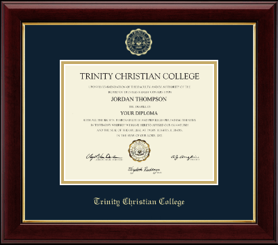 Trinity Christian College diploma frame - Gold Embossed Diploma Frame in Gallery