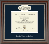 Trinity Christian College Campus Cameo Diploma Frame in Chateau