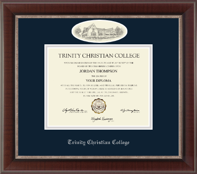 Trinity Christian College diploma frame - Campus Cameo Diploma Frame in Chateau