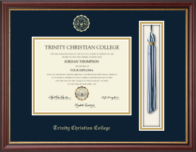 Trinity Christian College diploma frame - Tassel & Cord Diploma Frame in Newport