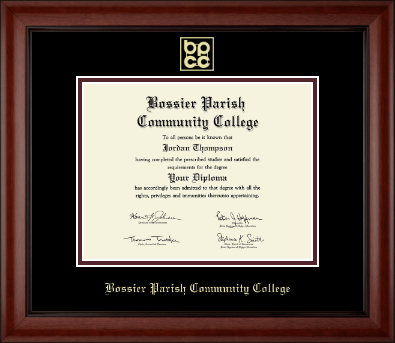 Bossier Parish Community College diploma frame - Gold Embossed Diploma Frame in Cambridge