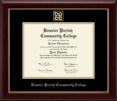 Bossier Parish Community College diploma frame - Gold Embossed Diploma Frame in Gallery