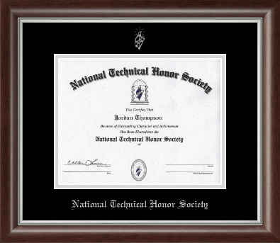 National Technical Honor Society certificate frame - Silver Embossed Certificate Frame in Devonshire