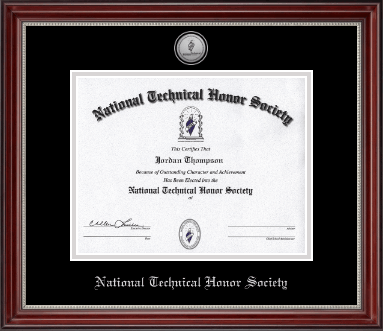 National Technical Honor Society certificate frame - Silver Engraved Medallion Certificate Frame in Kensington Silver