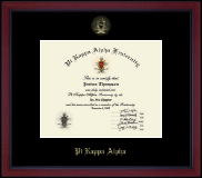 Pi Kappa Alpha certificate frame - Gold Embossed Academy Edition Certificate Frame in Academy