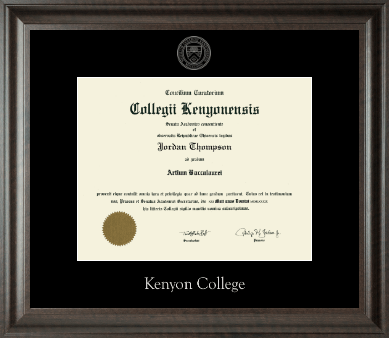 Kenyon College diploma frame - Silver Embossed Diploma Frame in Acadia