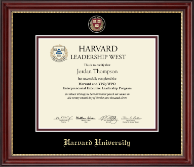 Harvard University certificate frame - Masterpiece Medallion Certificate Frame in Kensington Gold