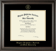 Virginia Tech Gold Embossed Diploma Frame in Acadia