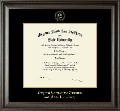 Virginia Tech diploma frame - Gold Embossed Diploma Frame in Acadia