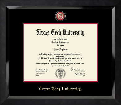 Texas Tech University diploma frame - Masterpiece Medallion Diploma Frame in Eclipse