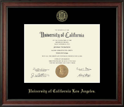 University of California Los Angeles diploma frame - Gold Embossed Diploma Frame in Studio